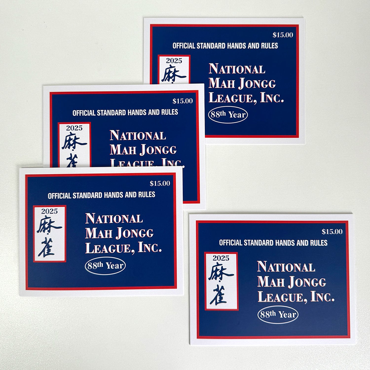 2025 National Mah Jongg League Playing Card -4PC